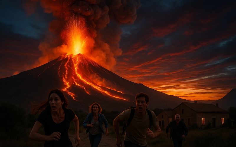 Mount Etna's Fiery Fury: Spectators Flee Amid Violent Eruption