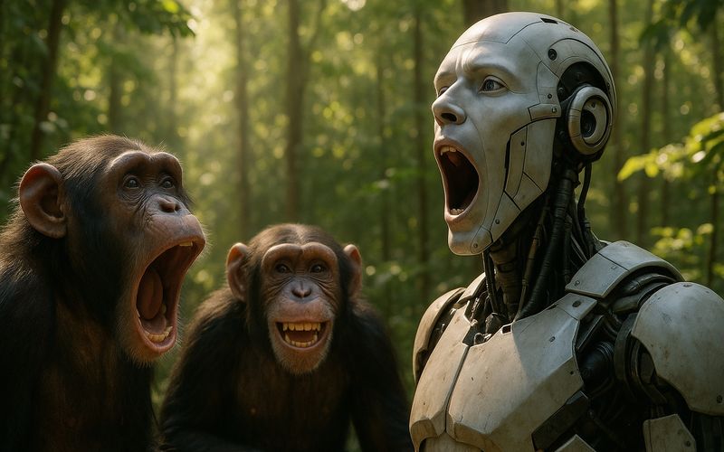 Chimpanzees Vulnerable to Contagious Yawns from 'Human' Androids