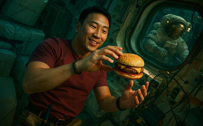 Gastronomic Wonders in Zero G: Astronaut Crafts Unforeseen Delicacy in Space