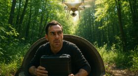Drone Unveils Thief's Hidden Lair in Sewer