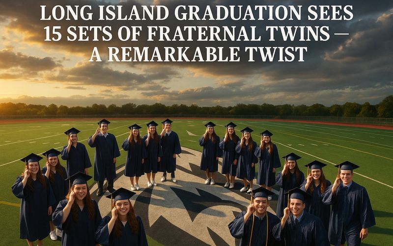 Long Island Graduation Sees 15 Sets of Fraternal Twins — A Remarkable Twist!