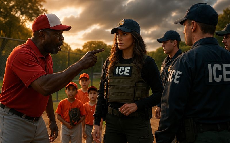 Baseball Coach Confronts ICE Agents Questioning Kids at Riverside Park