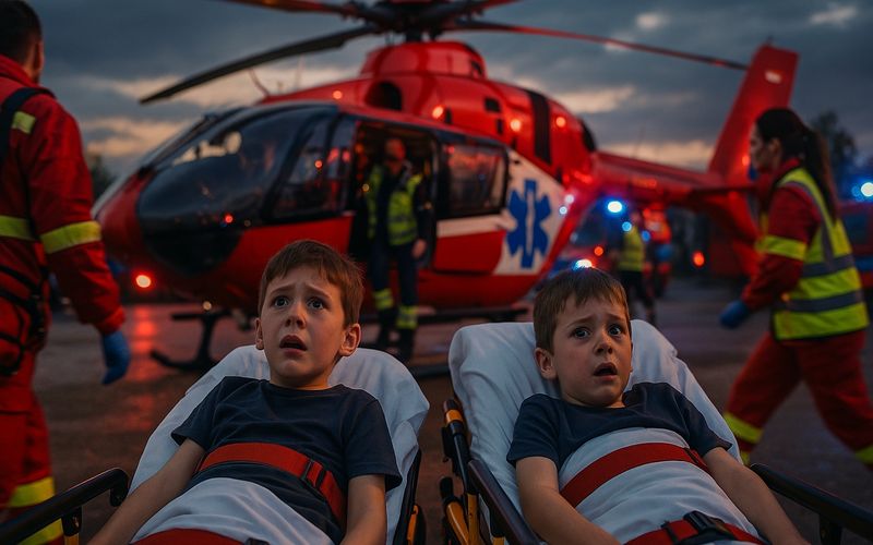 Two Young Boys Airlifted After Harrowing Truck Incident