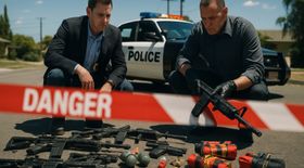 Stolen Vehicle Unveils Alarming Arsenal of Weapons and Explosives in California
