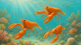 Three Rare Orange Lobsters Rescue: A Close Call for Survival