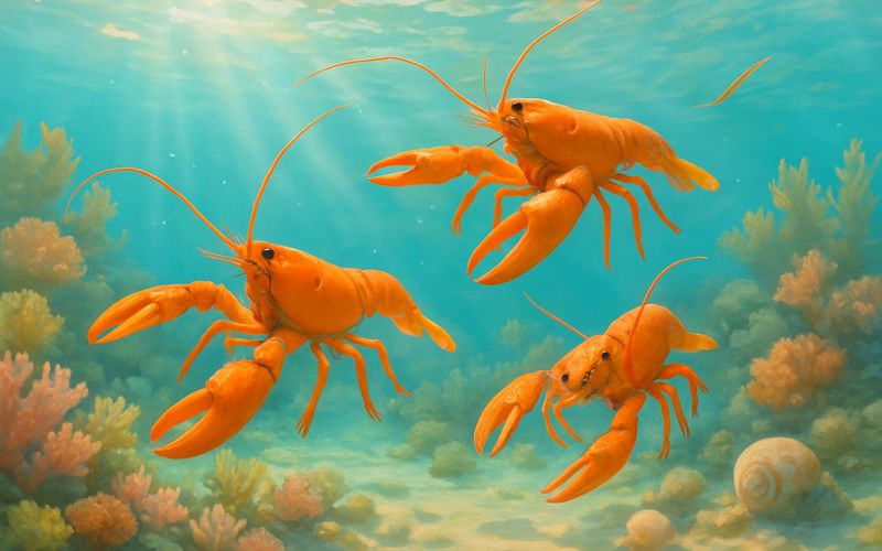 Three Rare Orange Lobsters Rescue: A Close Call for Survival