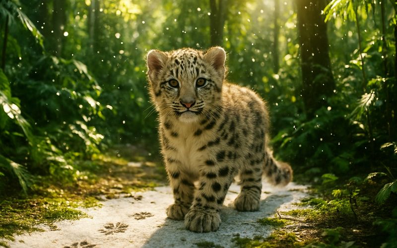 Historical First: Rare Snow Leopard Cub at Chester Zoo