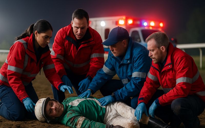 Alarm and Concerns as Jockey Tyler Conner Airlifted Following Serious Fall