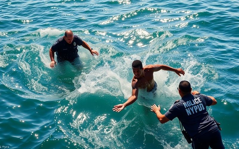 Daring Car Theft Suspect Jumps Into Inlet To Evade NYPD, Officers Follow